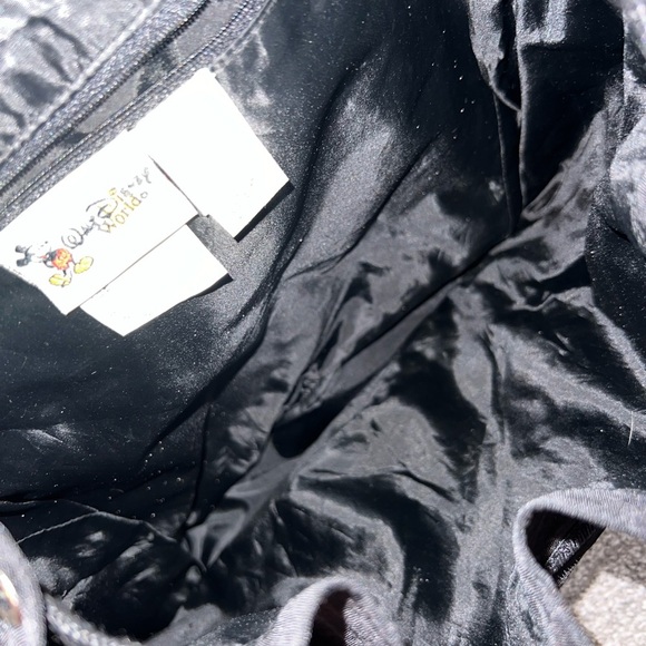 Vintage Walt Disney World Characters Backpack Drawstring Tote Bag Black - Picture 9 of 10